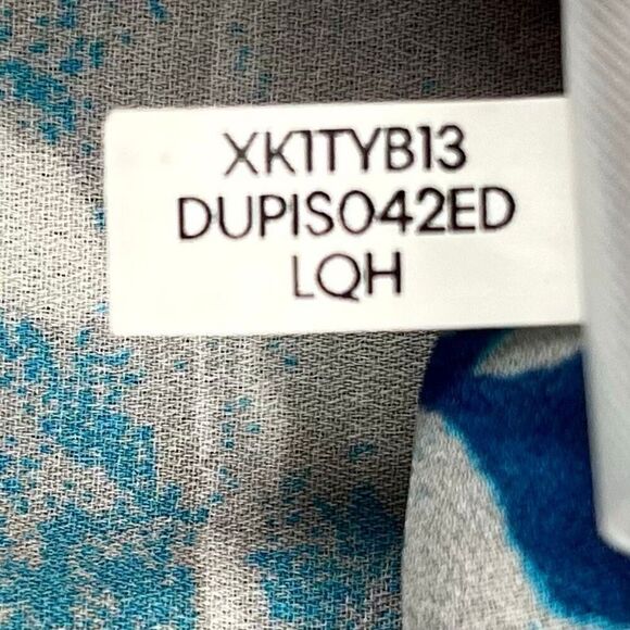 DKNY Women's Petite Round Neck Long Sleeve Allover Print Blouse PXL - Picture 9 of 11